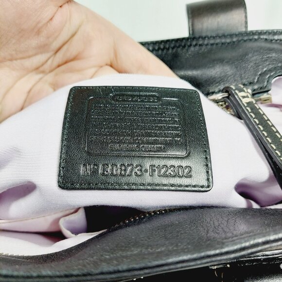 Coach C0873-f12302 Black Leather Satchel 0179 - Picture 10 of 11